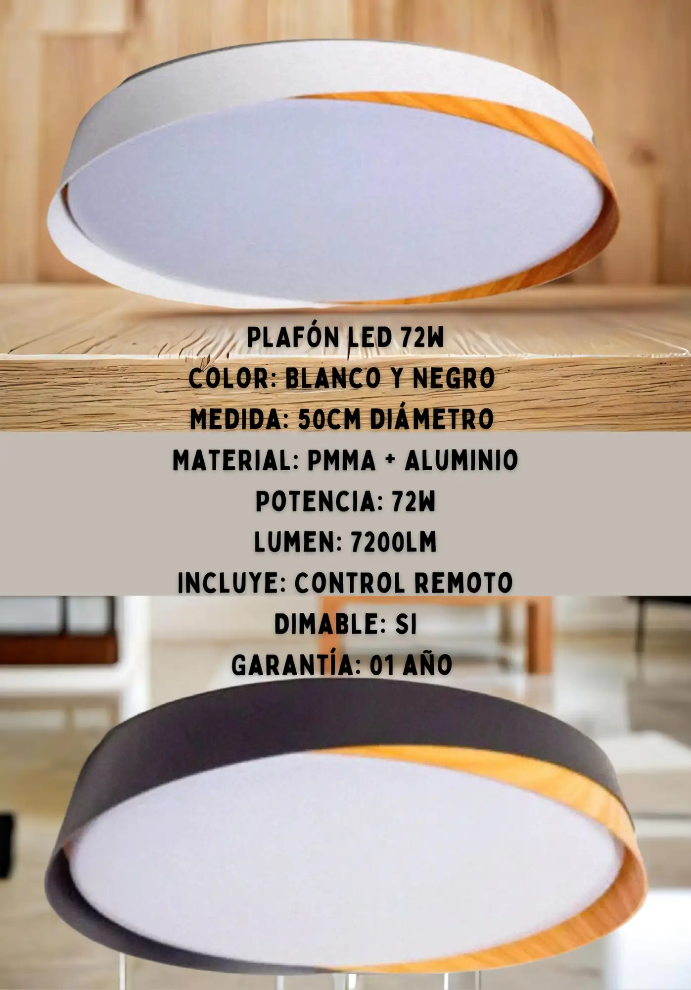 Plafón LED Decorativo 72w 2