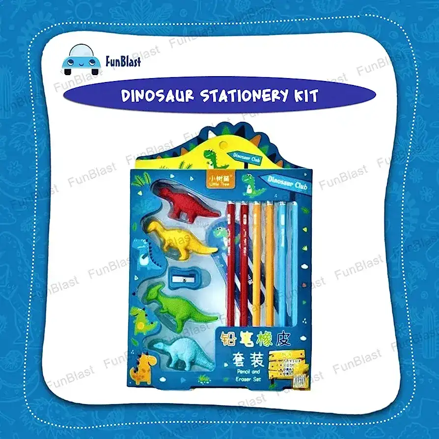 KIT LÁPICES DE COLORES DINOSAURIO 13 PIEZAS  3