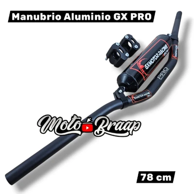 Manubrio GX PRO 78 cm Aluminio tubular negro con bases y puff negro GX 10596-604703