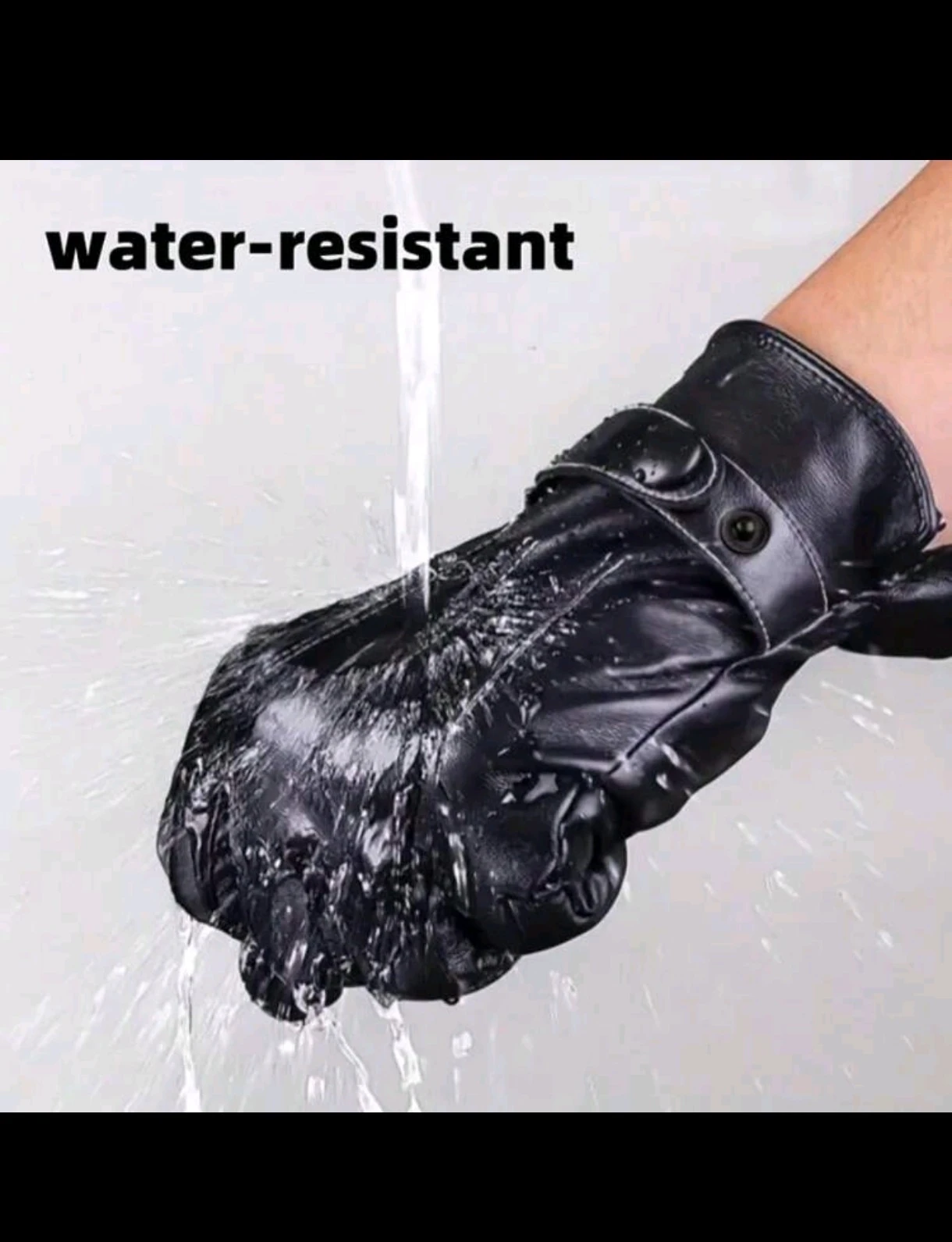 Guantes Térmicos Elegantes Tipo Cuero con Pantalla Táctil 4