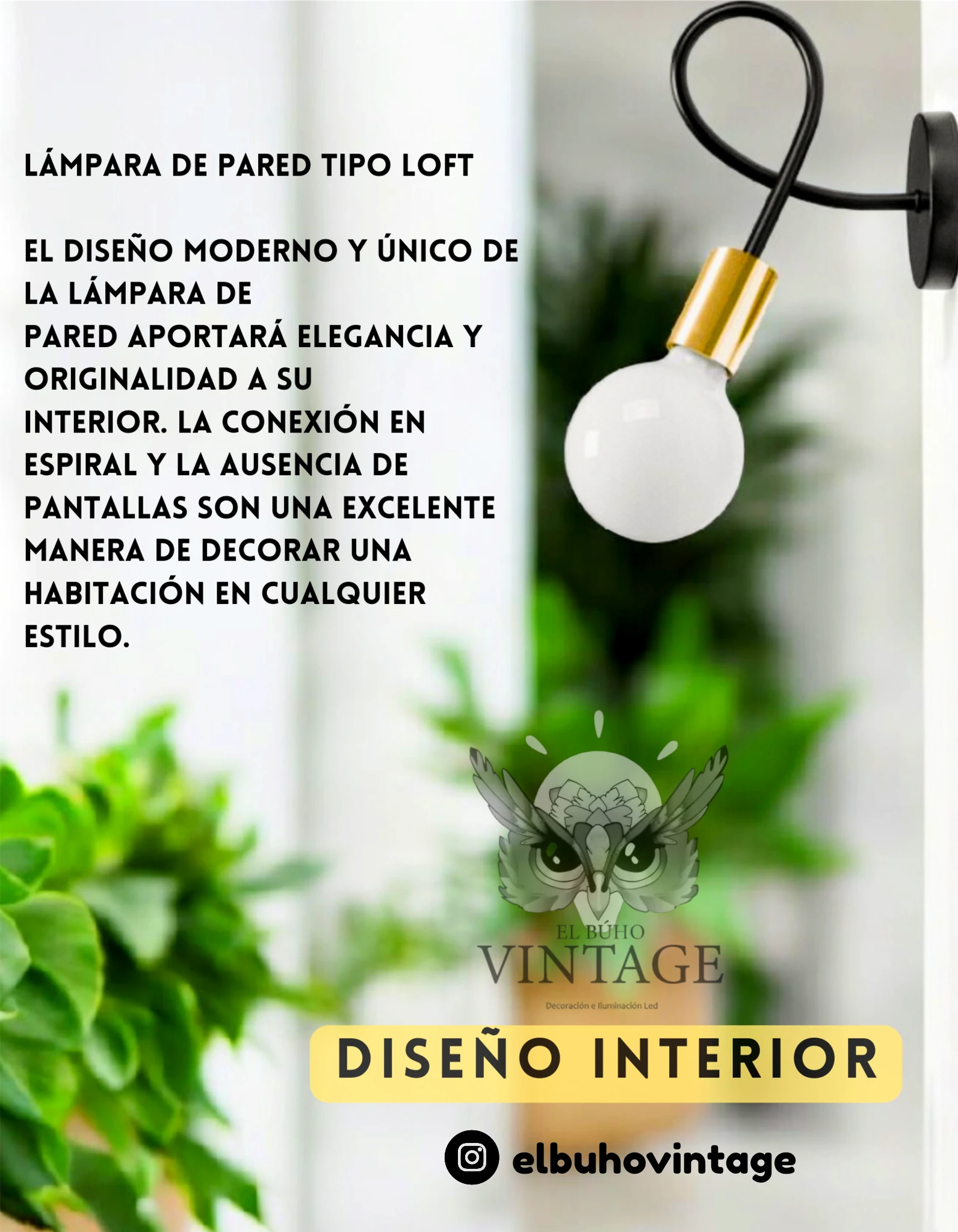 APLIQUE LED DECORATIVO LOFT  4