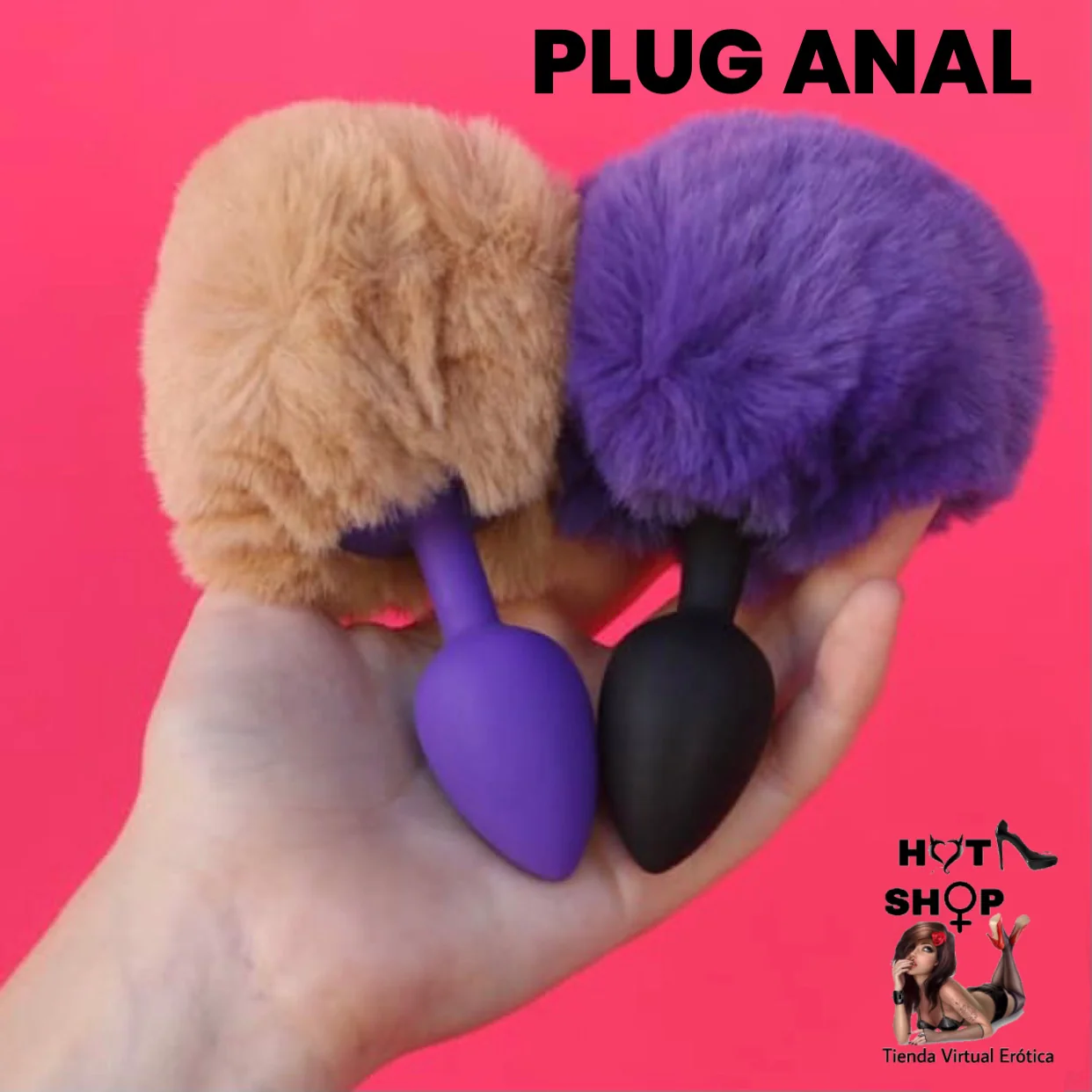 Plug Anal Siliconado Colita de Conejo