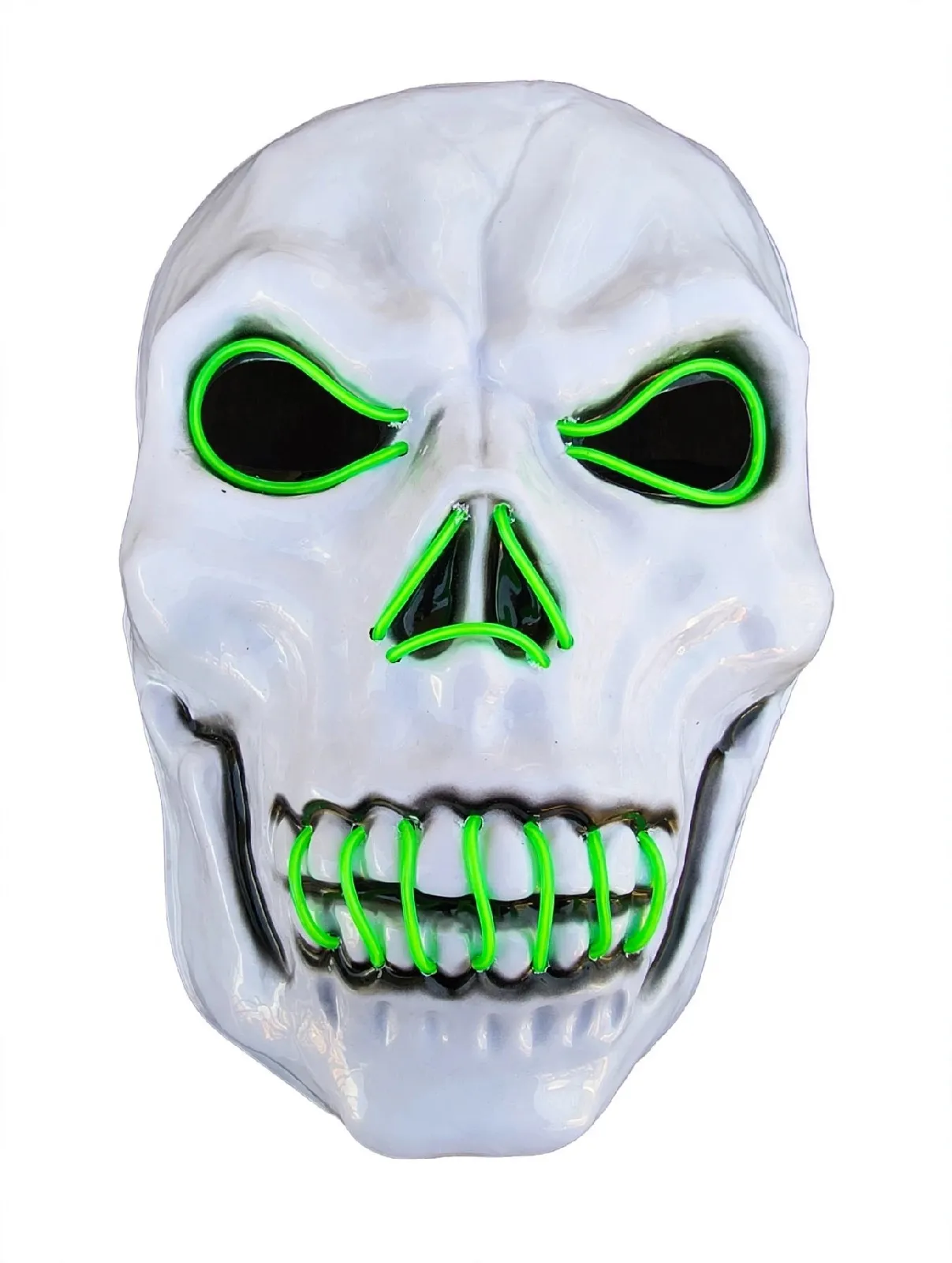 Mascara plastica hilo led calavera