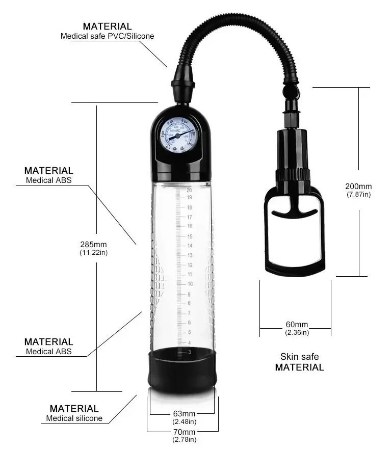 Men Huge Pêns Vacuum Pump 10 Inch Exténder For Bégínners 4