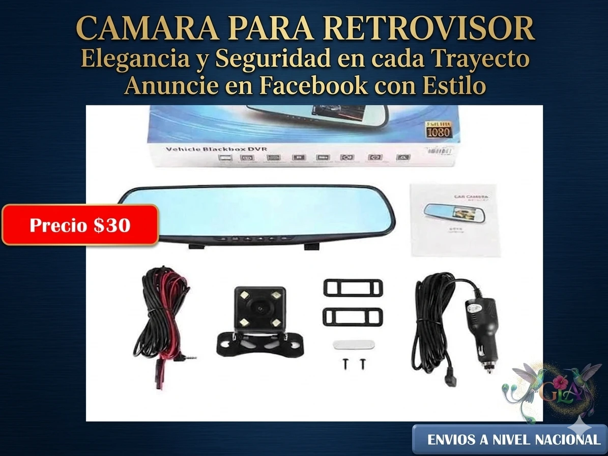 Camara con espejo  retrovisor 