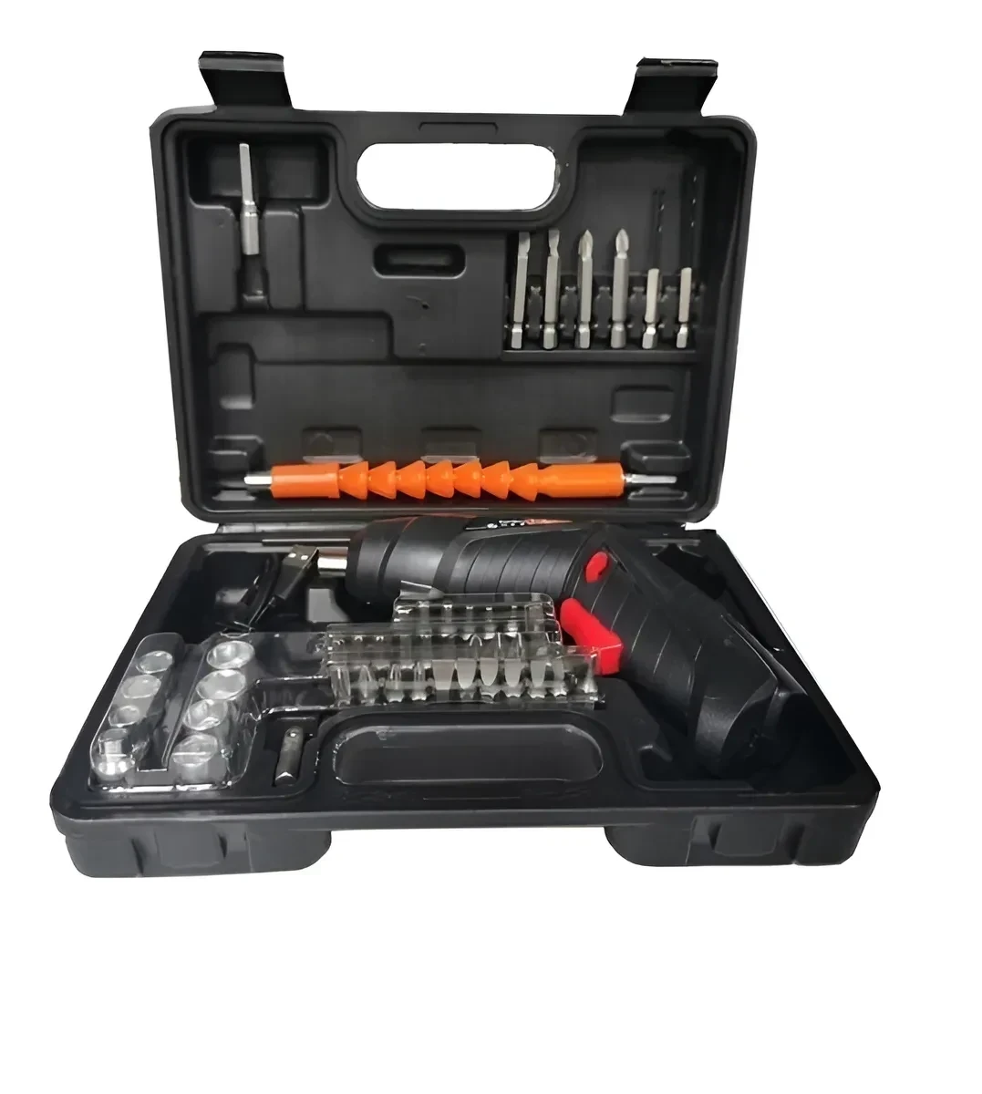 Destornillador Inalámbrico 45 Accesorios Maleta Color Negro