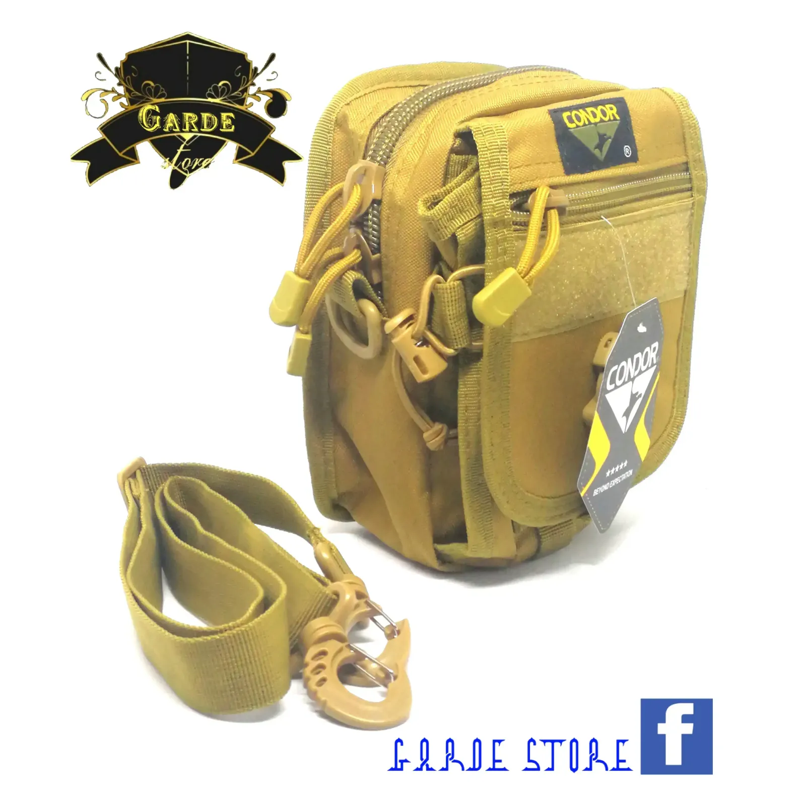 Pouch táctico morral con tapa. 
