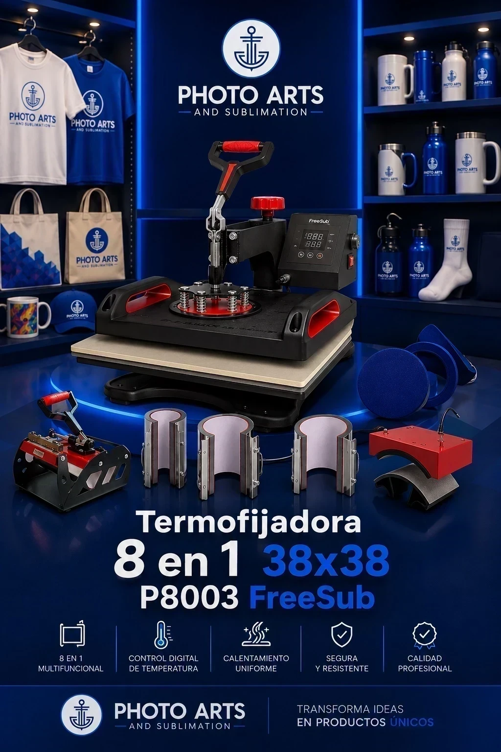 Combo 8 en 1 38x38  Freesub