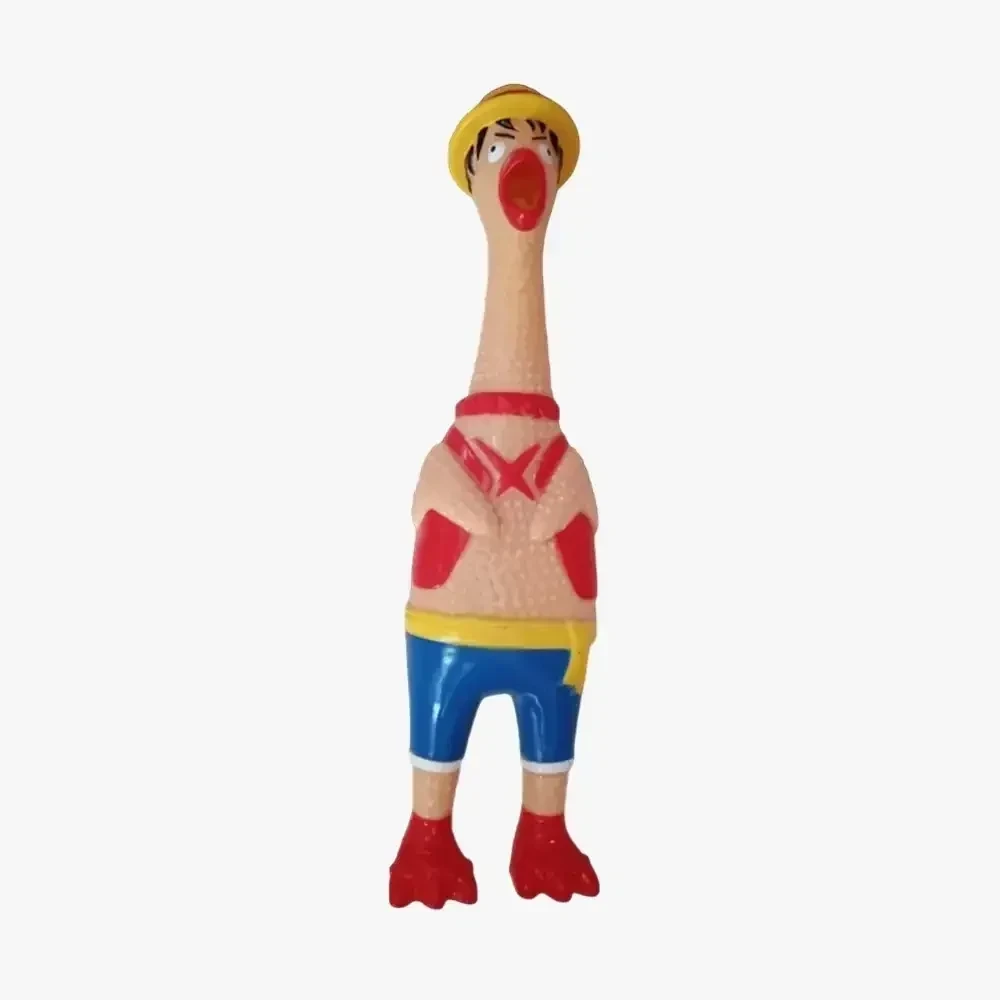 Juguete de goma pollo Luffy