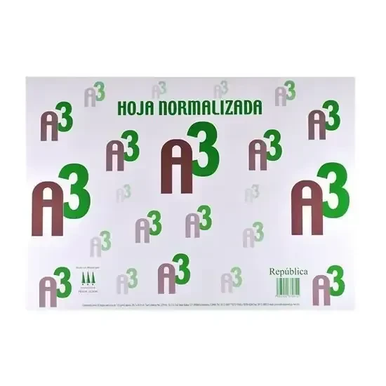 Block normalizado formato A3 bond 3