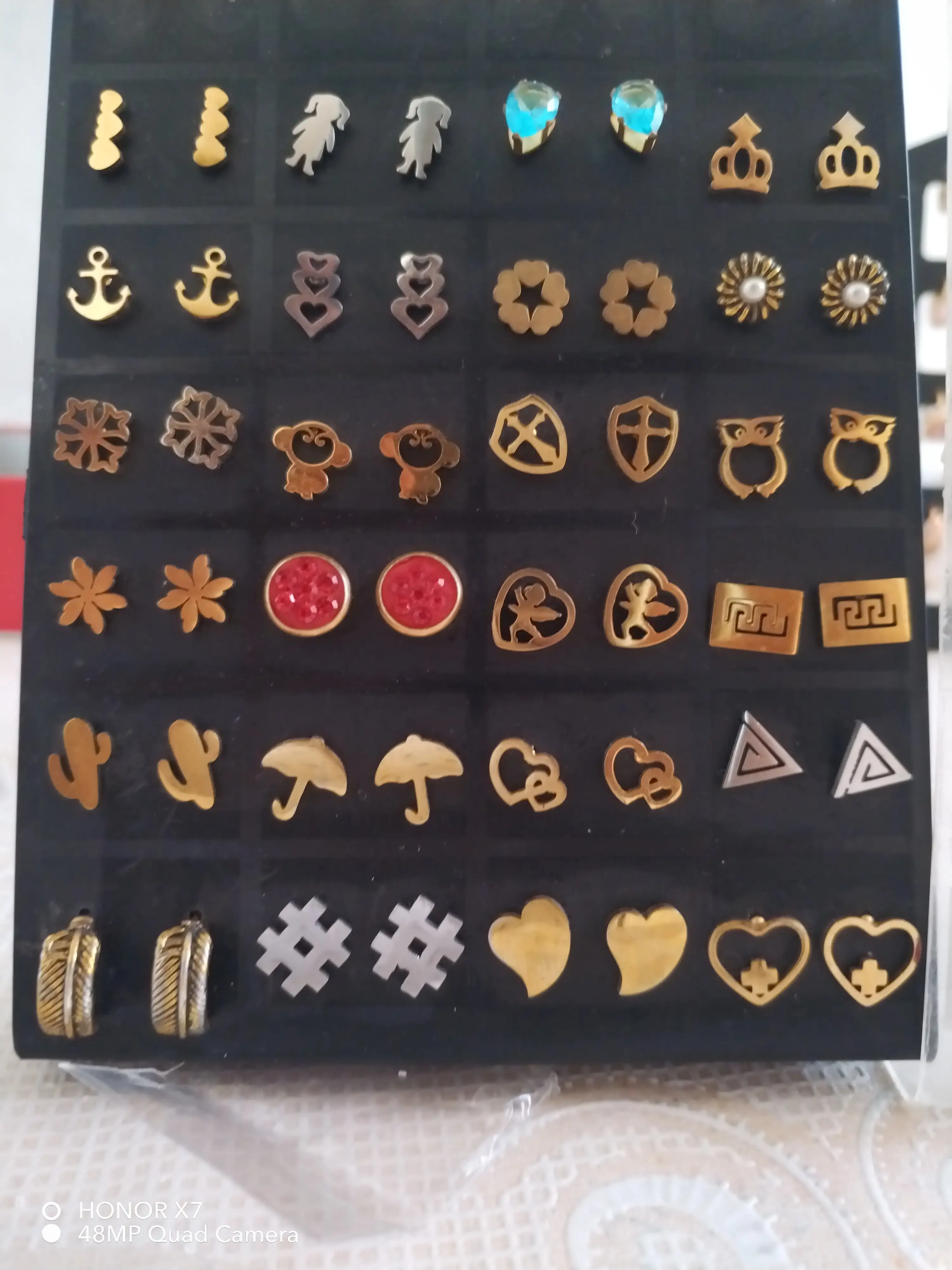 💞aretes pequeños de acero  3