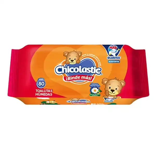 TOALLITAS HÚMEDAS CHICOPLASTIC RINDE MÁS 80 PZ 
