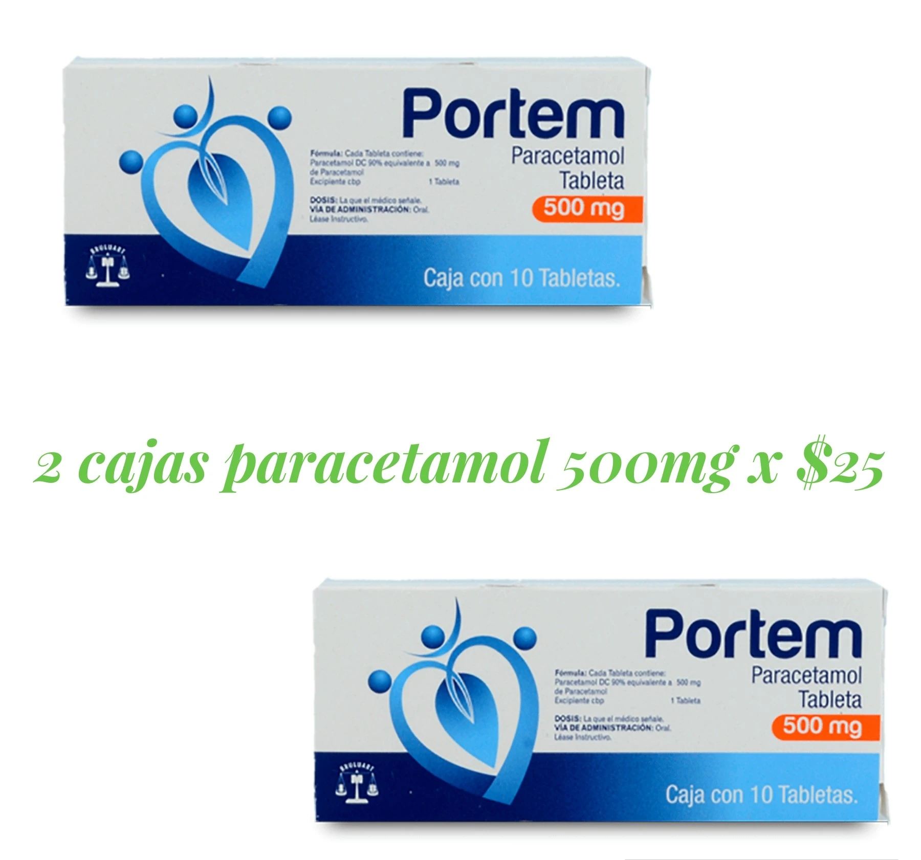 Paracetamol 500mg / 10 tabletas