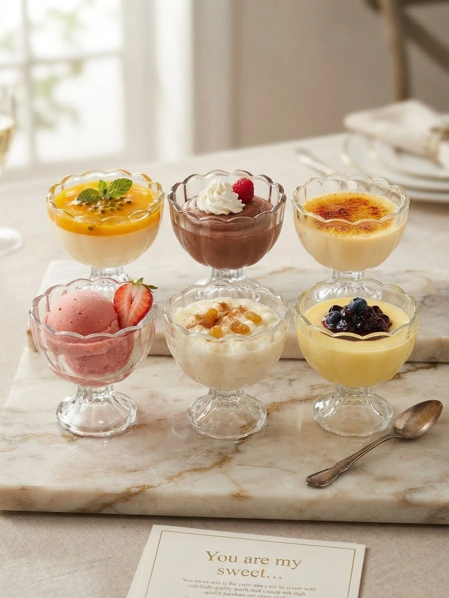 SET DE 6 COPAS PARA POSTRES