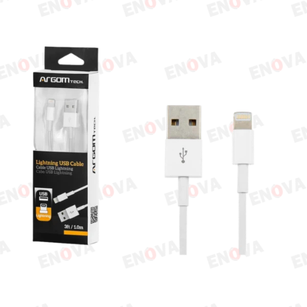 CABLE USB A LIGHTNING 1MT ARGOM TECH ARG-CB-0037