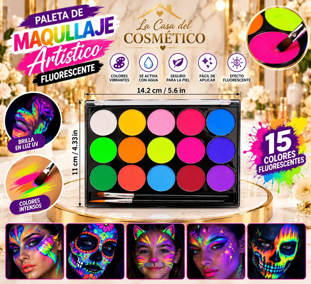 lumera paleta maquillaje artistico neon fantasy 