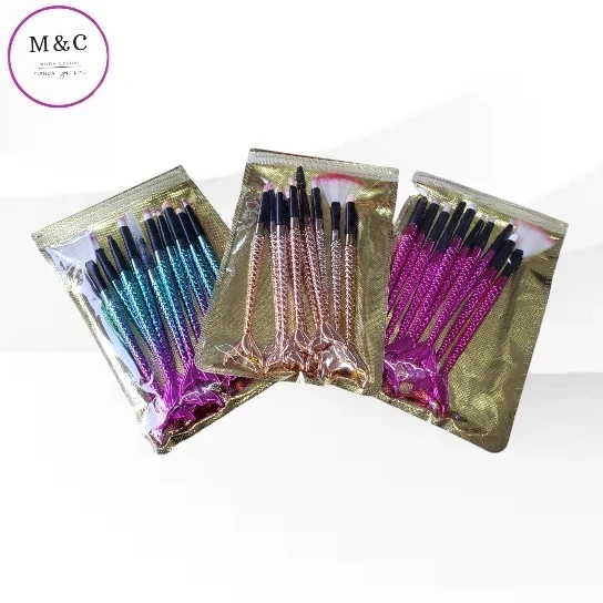 Brochas para maquillaje juego de 10 piezaz