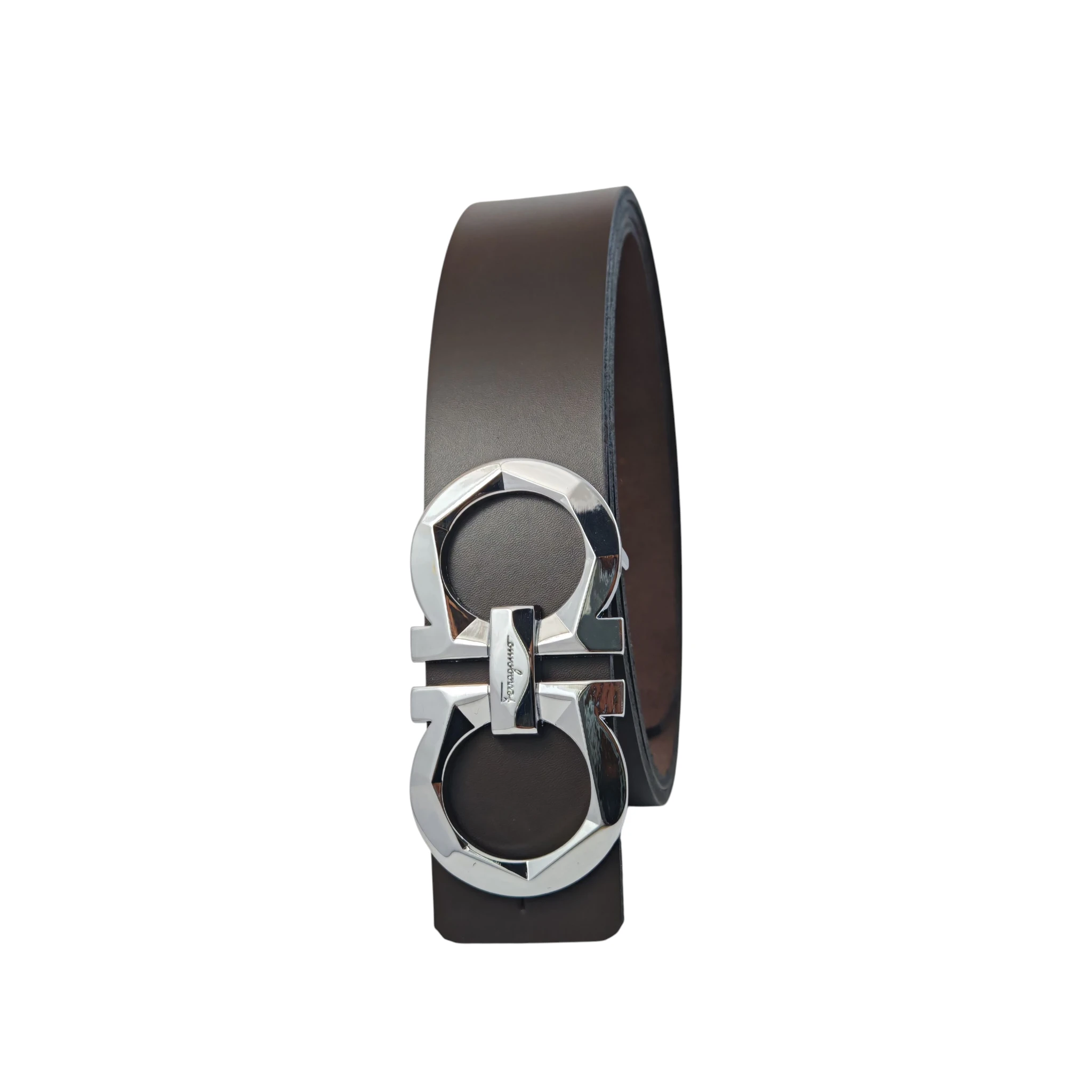 Ferragamo NK cuero café oscuro 3