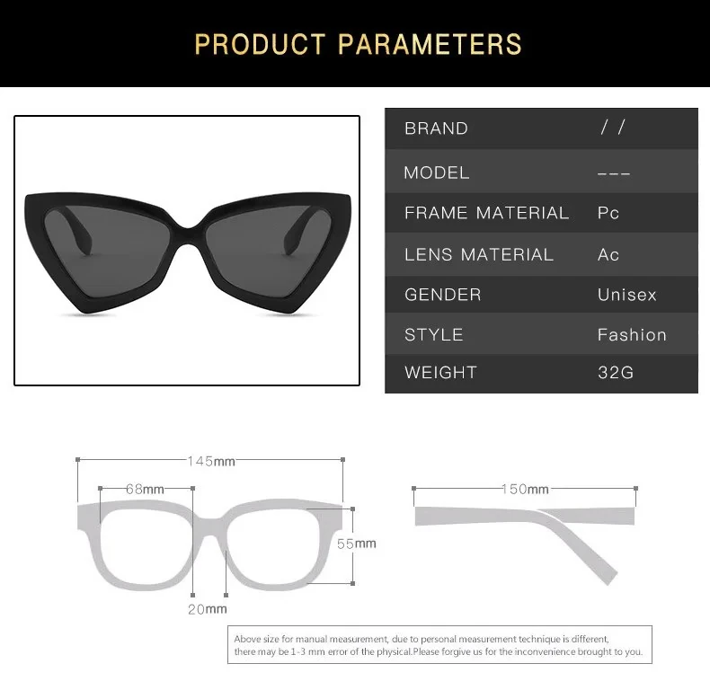 Lentes De Sol Para Mujer Ojo De Gato Blancas 2