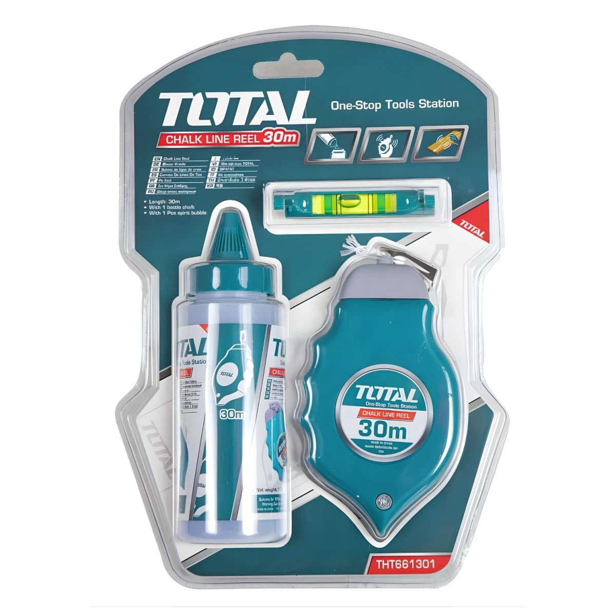 THT661301 Tiralinea mas tiza con nivel 30mt total