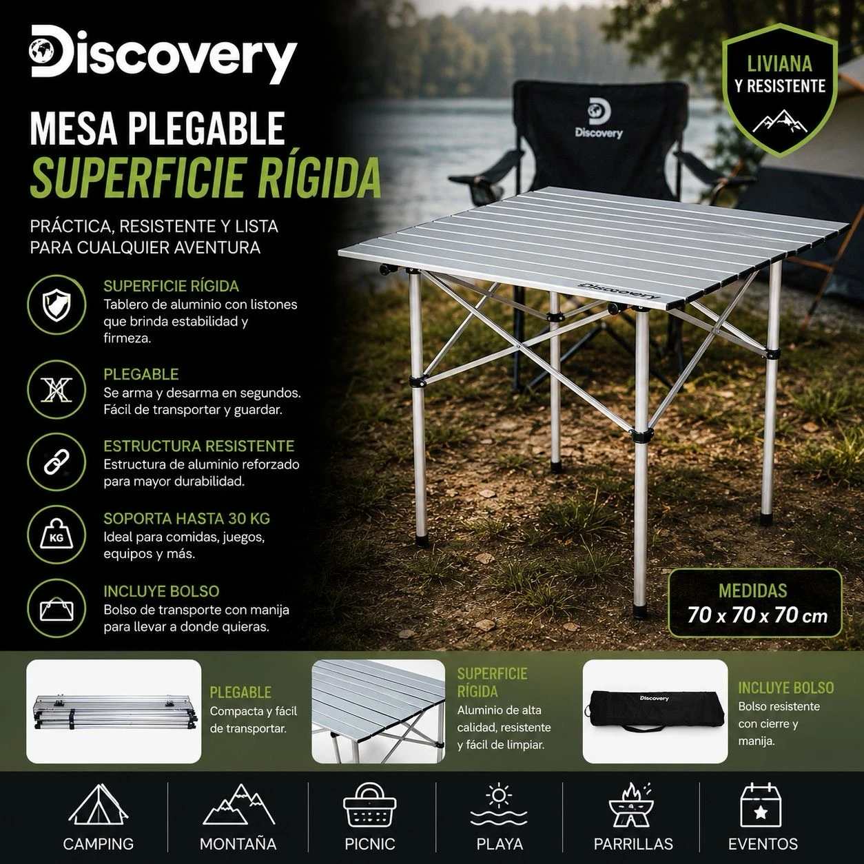 MESA CAMPING DISCOVERY ENROLLABLE