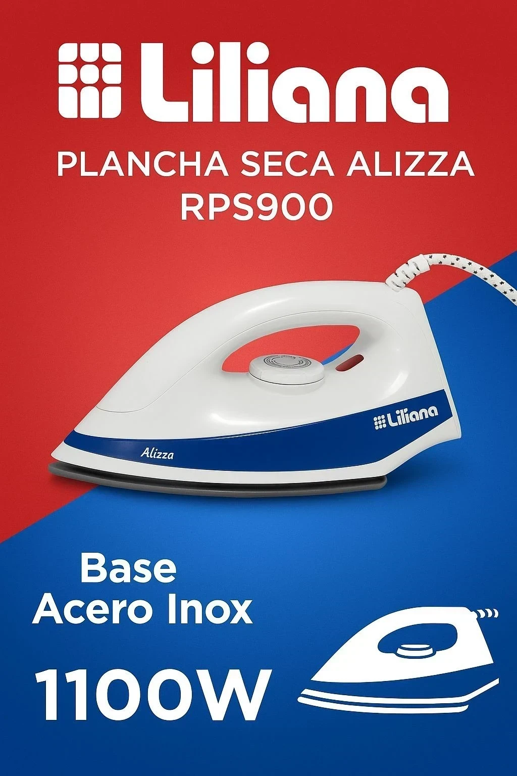 PLANCHA SECA LILIANA ALIZZA 1100W