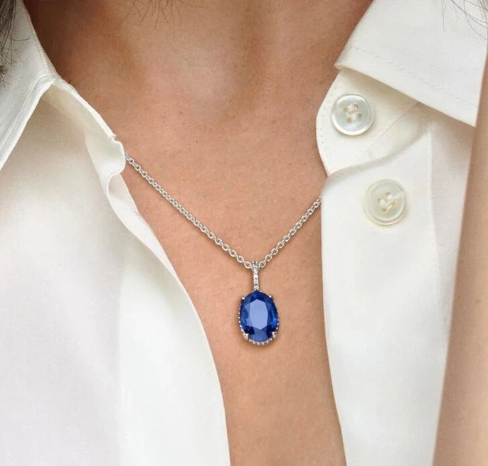 Collar Halo Azul  2