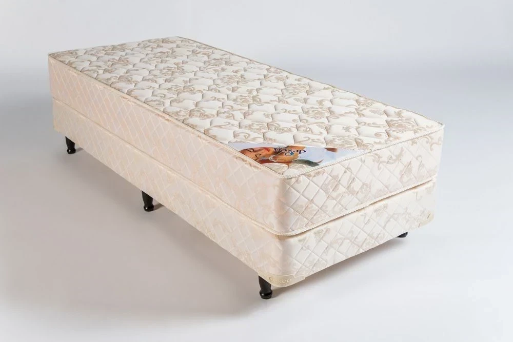 SOMMIER 1 PLAZA DOBLE PILLOW DESEO SUEÑO DORADO 