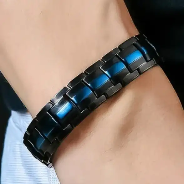 Pulsera Magnética de Acero Inoxidable y Acero de Titanio  2