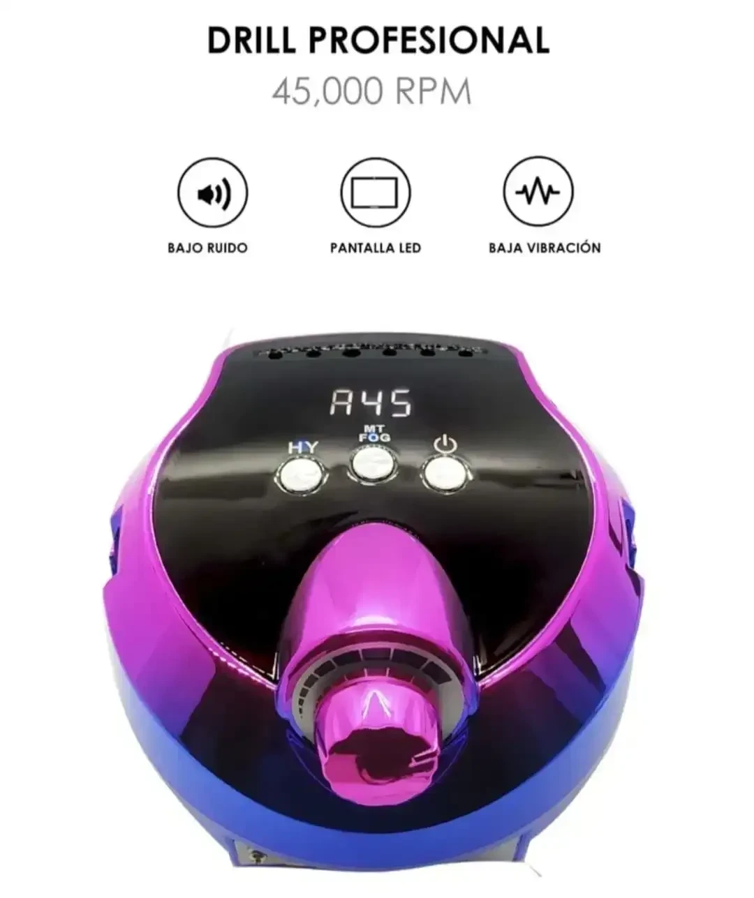 Drill para Uñas Eléctrico 45000 rpm. Modelo: XSUV-202PLUS 2