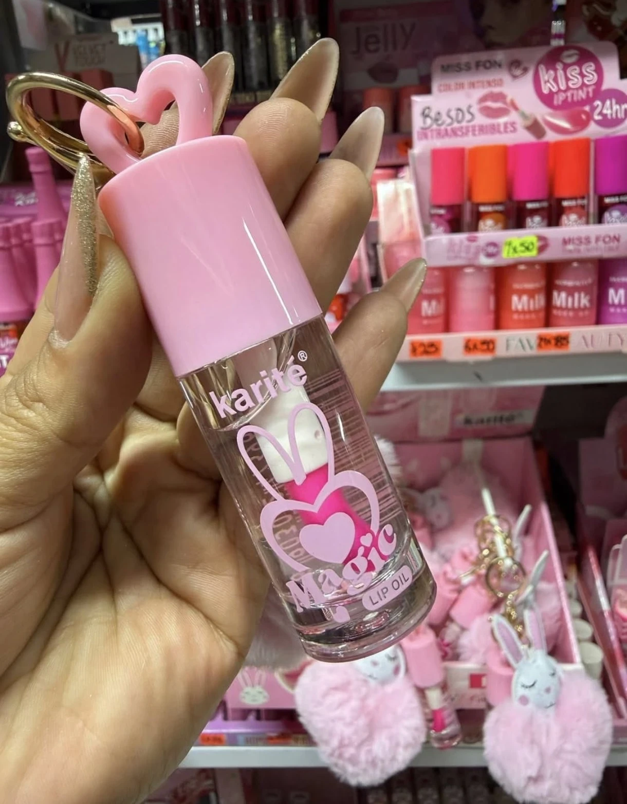 Lip oil Magic de llavero conejito 🥰💖 4