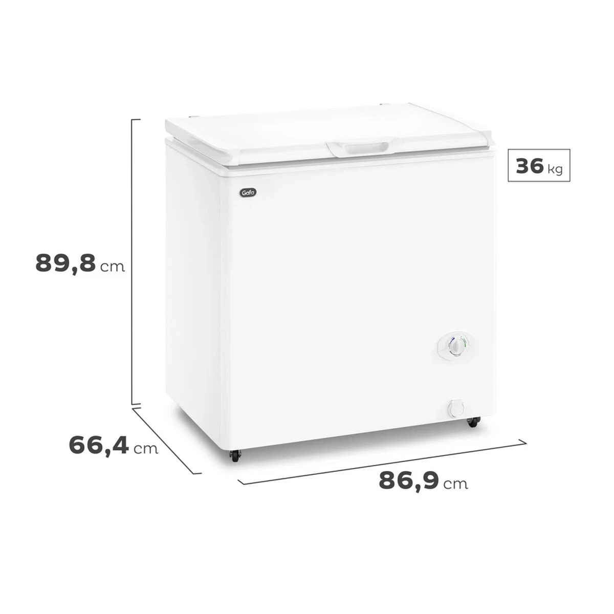 FREEZER HORIZONTAL GAFA BLANCO INVERTER 205LTS  3