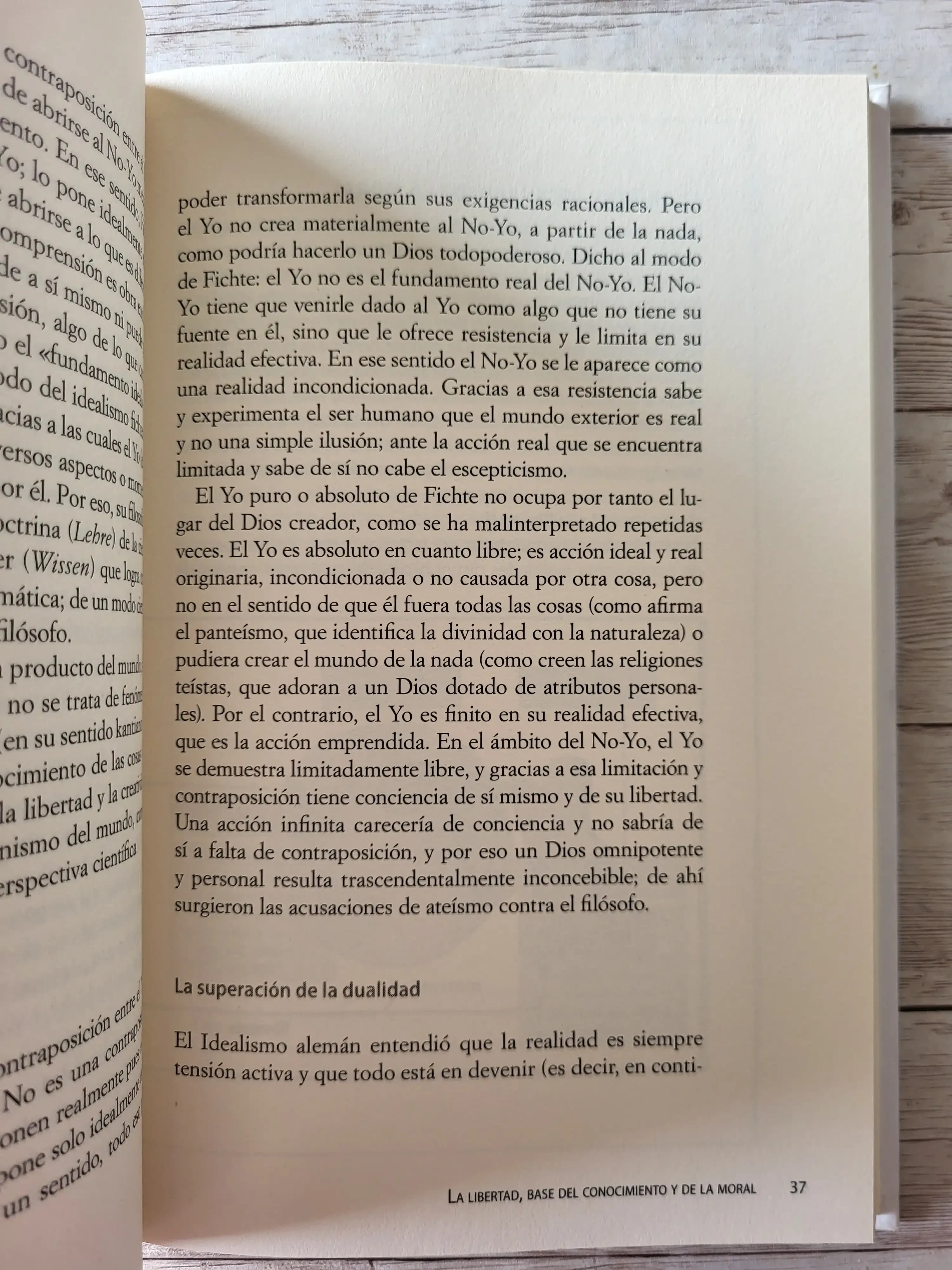 La libertad es el fundamento del conocimiento y de la moral / Fichte / Filosofia 3