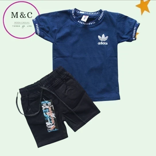 Conjunto T- 2 short gabardina y playera 2