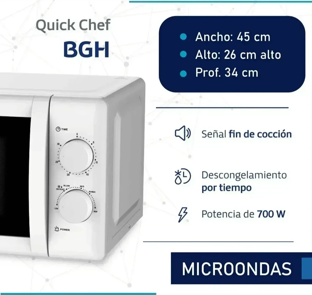 MICROONDAS (BGH) 20L B120M20 2