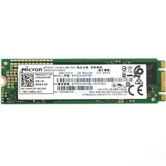 SSD M.2 SATA MICRON 256GB