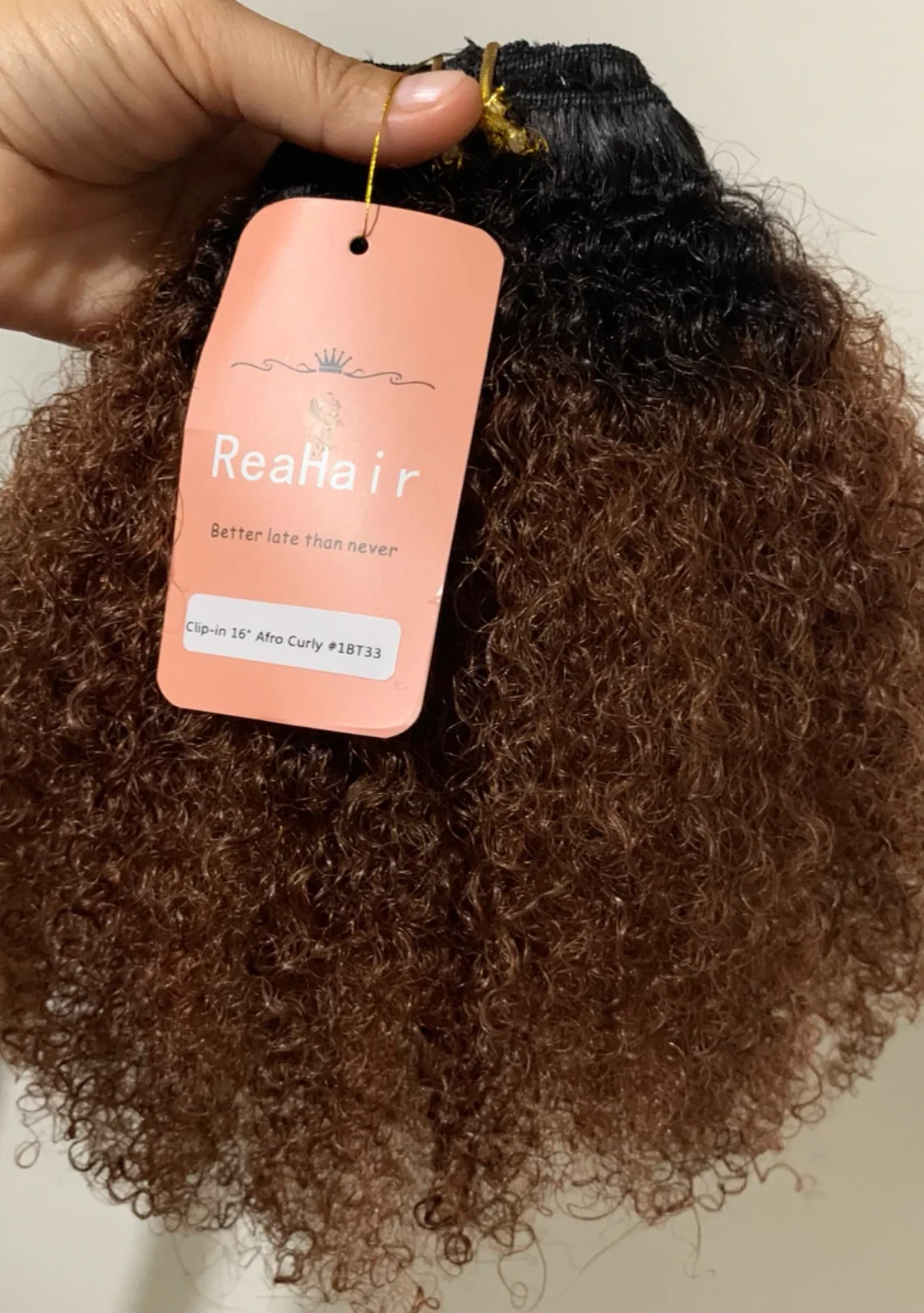 Extensiones Afro de clip 16” #1BT33 2