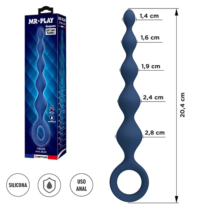 Bolitas anales de silicona: diseño progresivo flexible para estimulación gradual