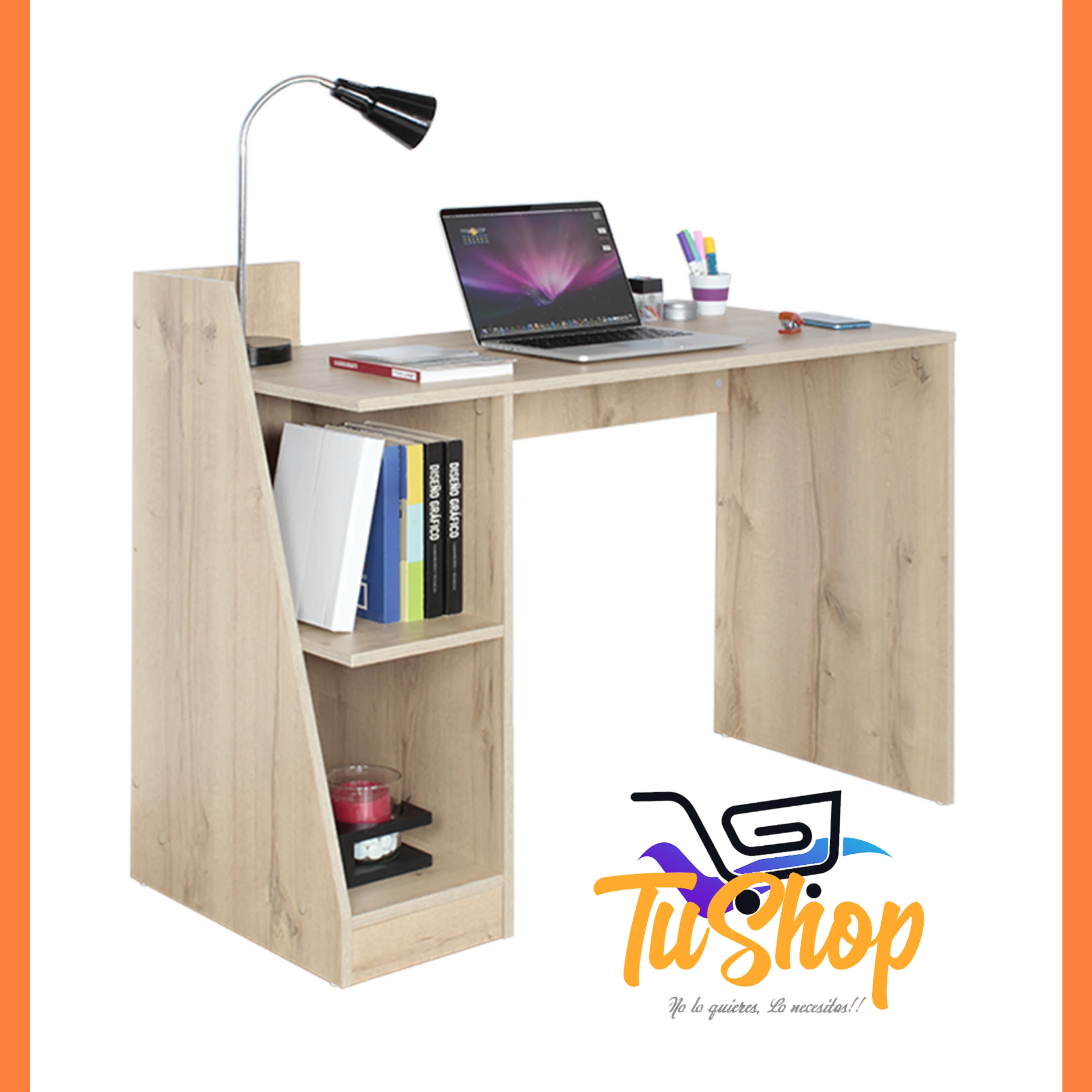 Escritorio Con Biblioteca Nature