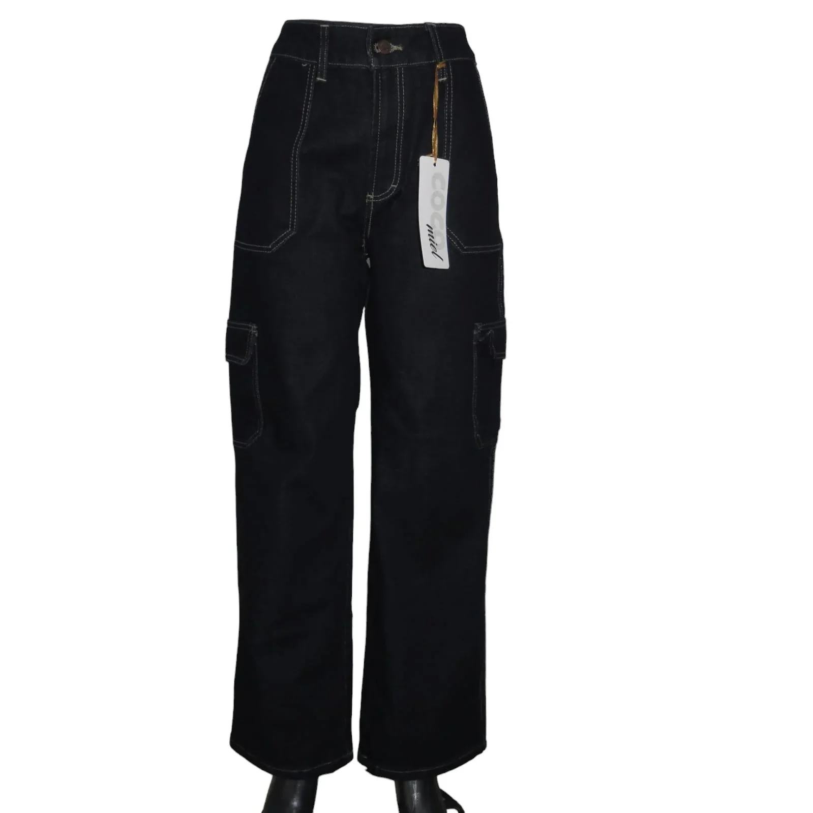 Jeans recto azul marino
