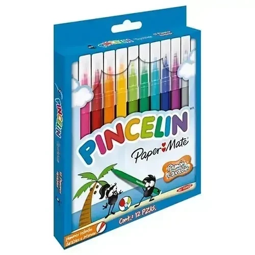 Papermate estuche con 12 plumines de colores 2