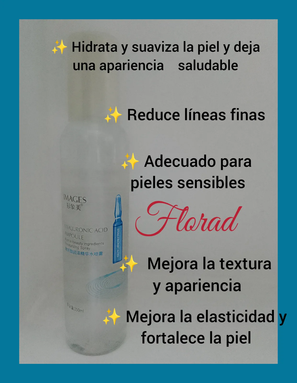 Agua de ácido hialurónico 