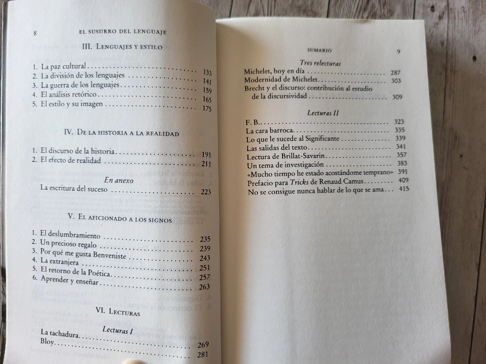 El susurro del lenguaje / Roland Barthes / literatura / Ensayos 6