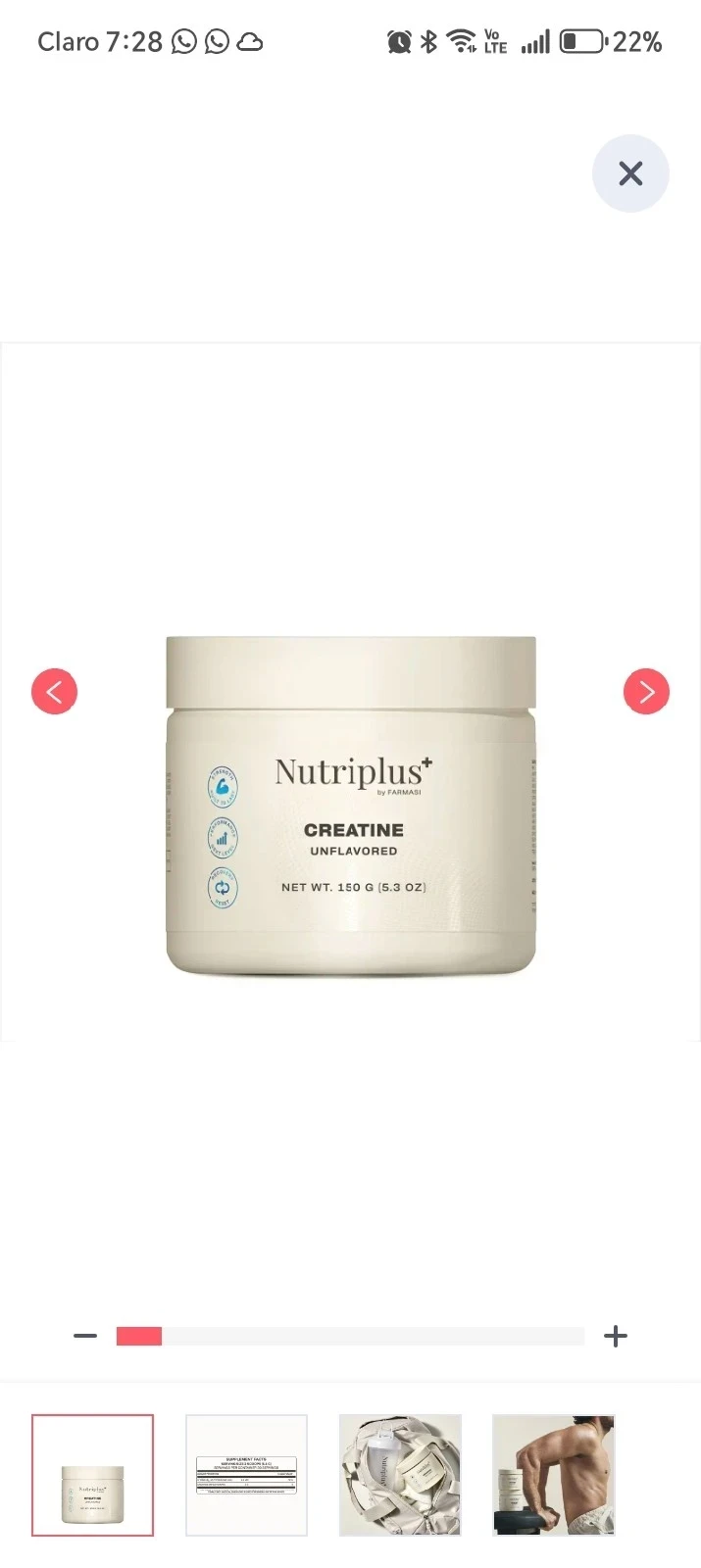 NUTRIPLUS+ CREATINE FARMASI 150G