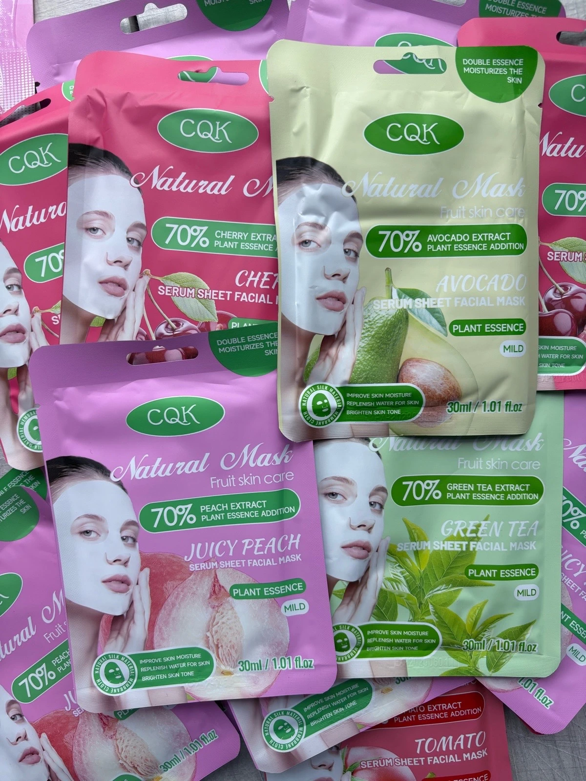 paquete de 10 mascarillas frutales 