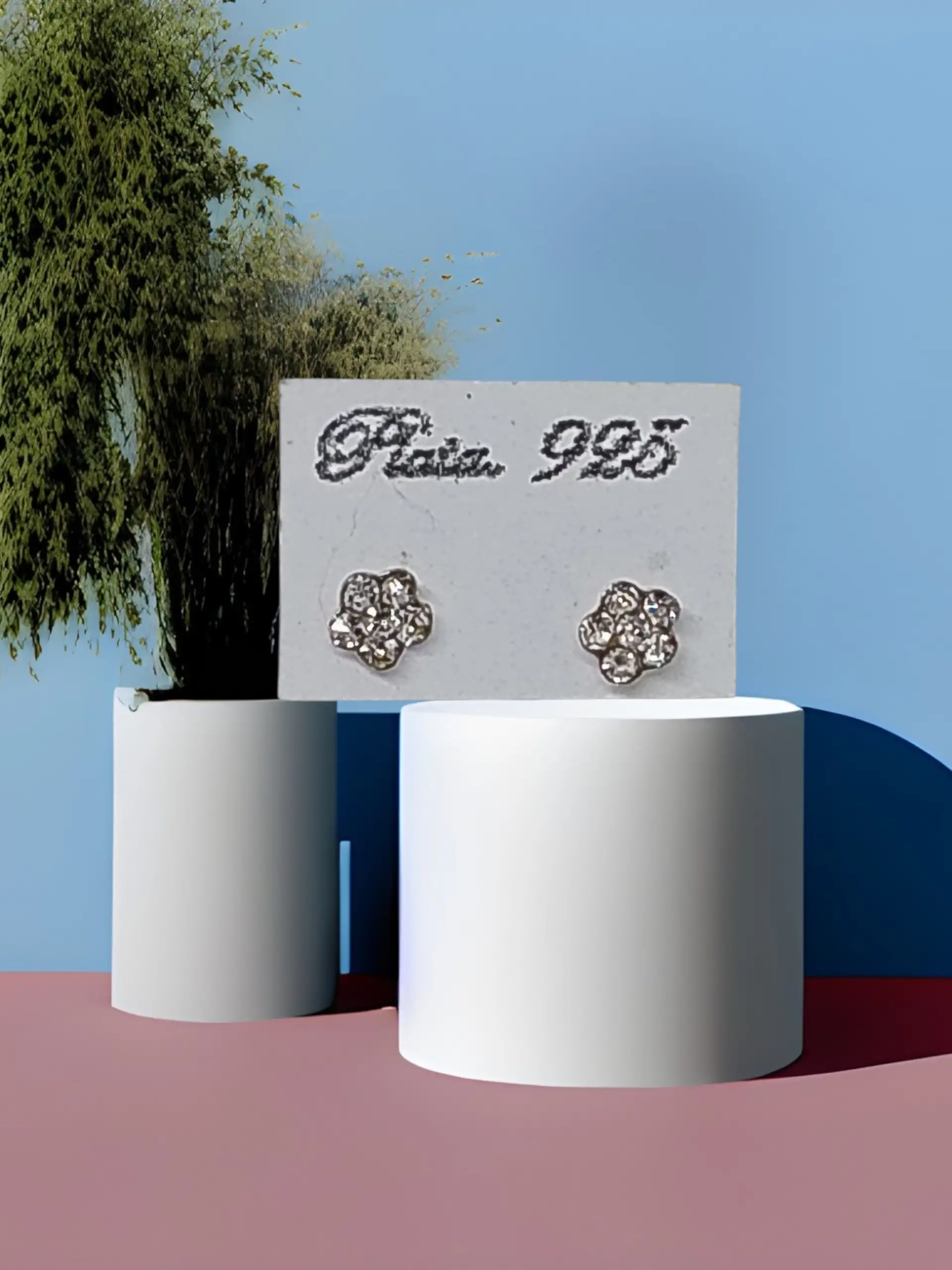 Broquel flor blanca 