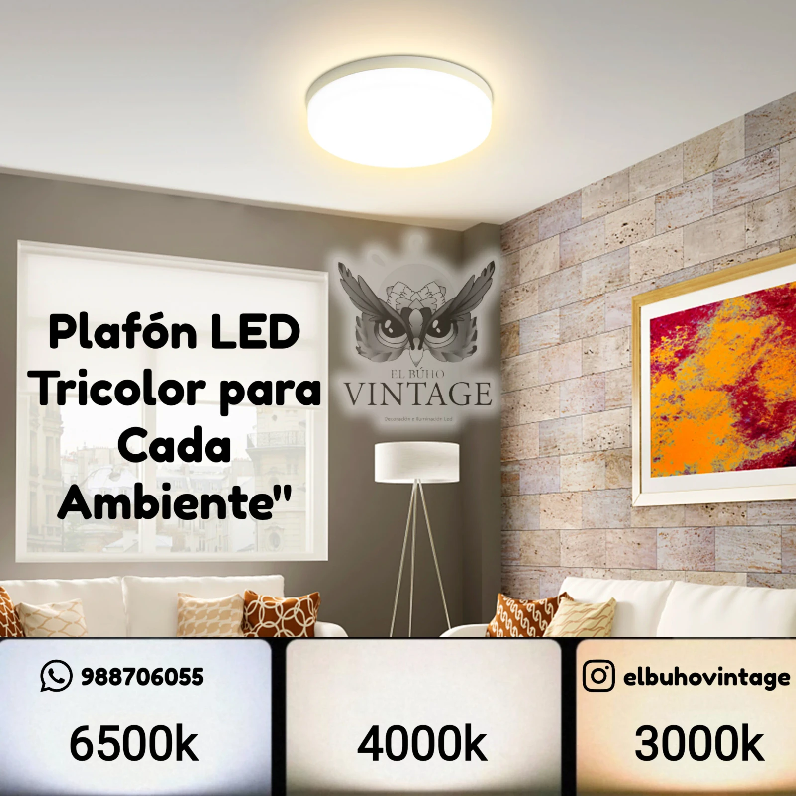 Plafón LED TIPO HIELO 24w y 48w  8