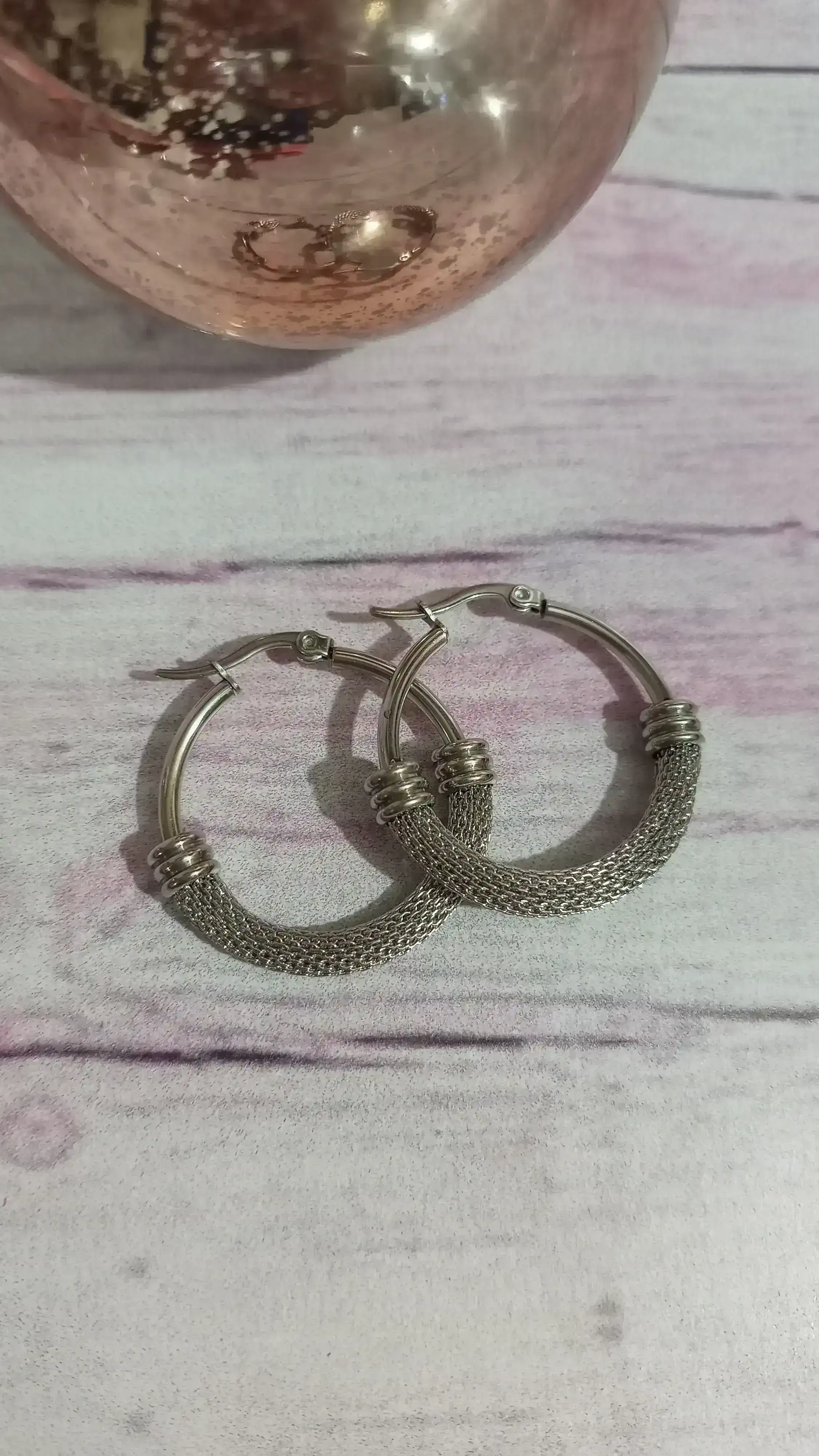 Argollas tejidas de 30mm