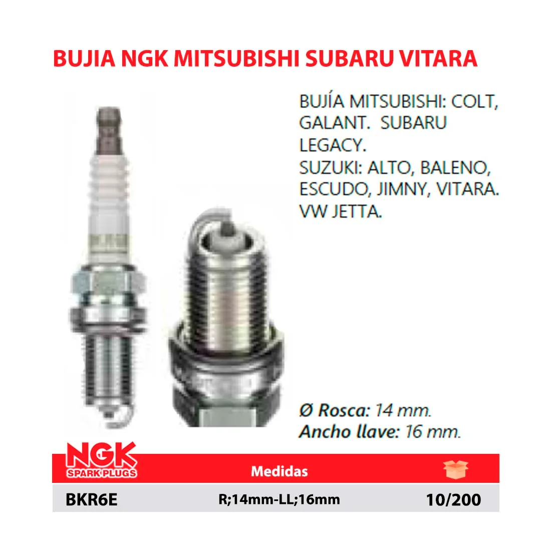 BUJIA NGK MITSUBISHI SUBARU VITARA R;14mm-LL;16mm