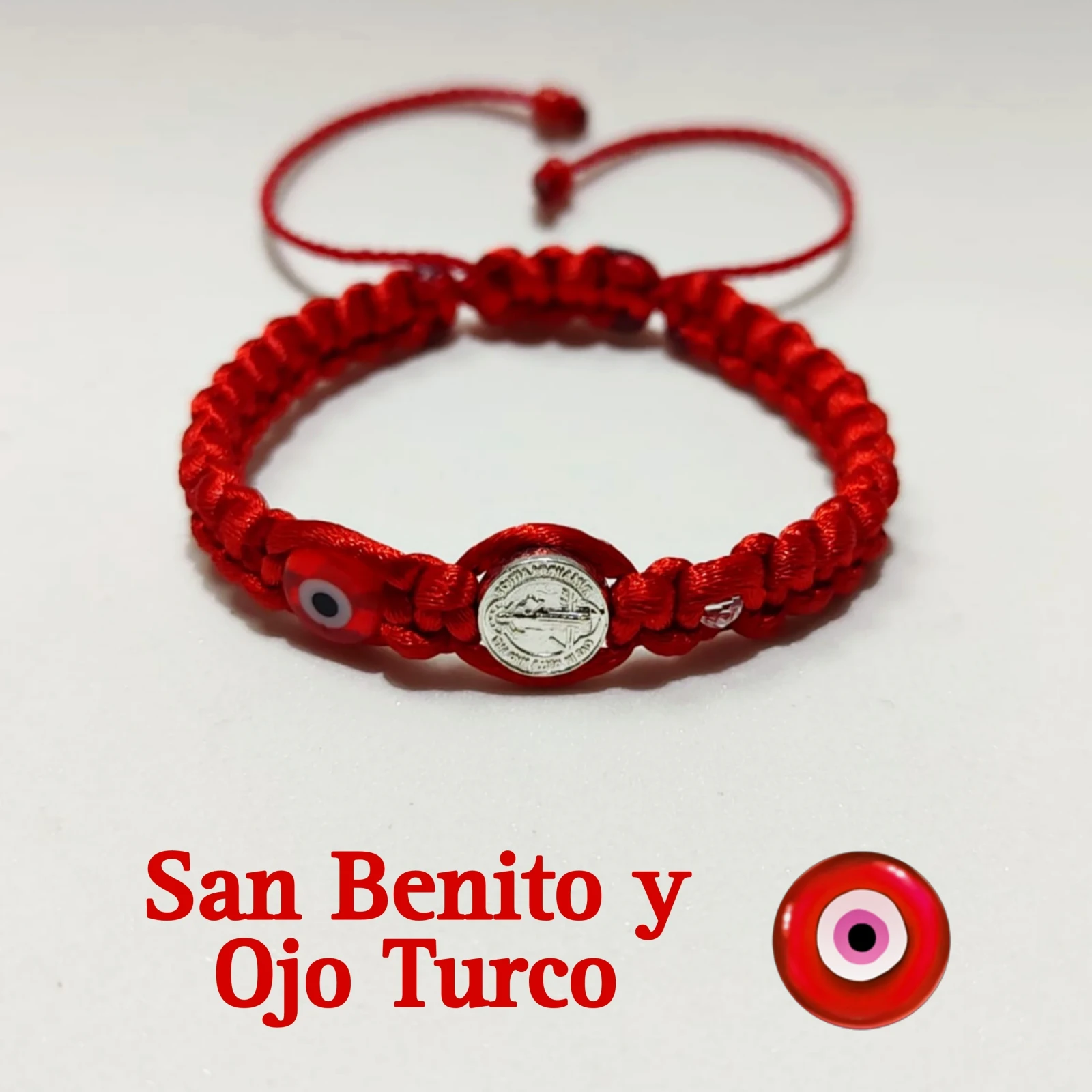 Pulsera Roja de San Bebito y Ojo Turco